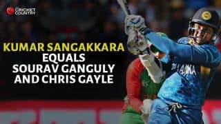 Kumar Sangakkara scores his 22nd ODI hundred, equals Sourav Ganguly, Chris Gayle and Virat Kohli